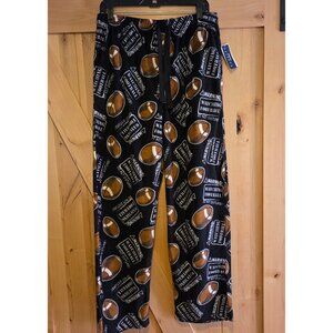 New! Varsity Sleepwear Mens M Football Do Not Disturb Fleece Lounge Pants